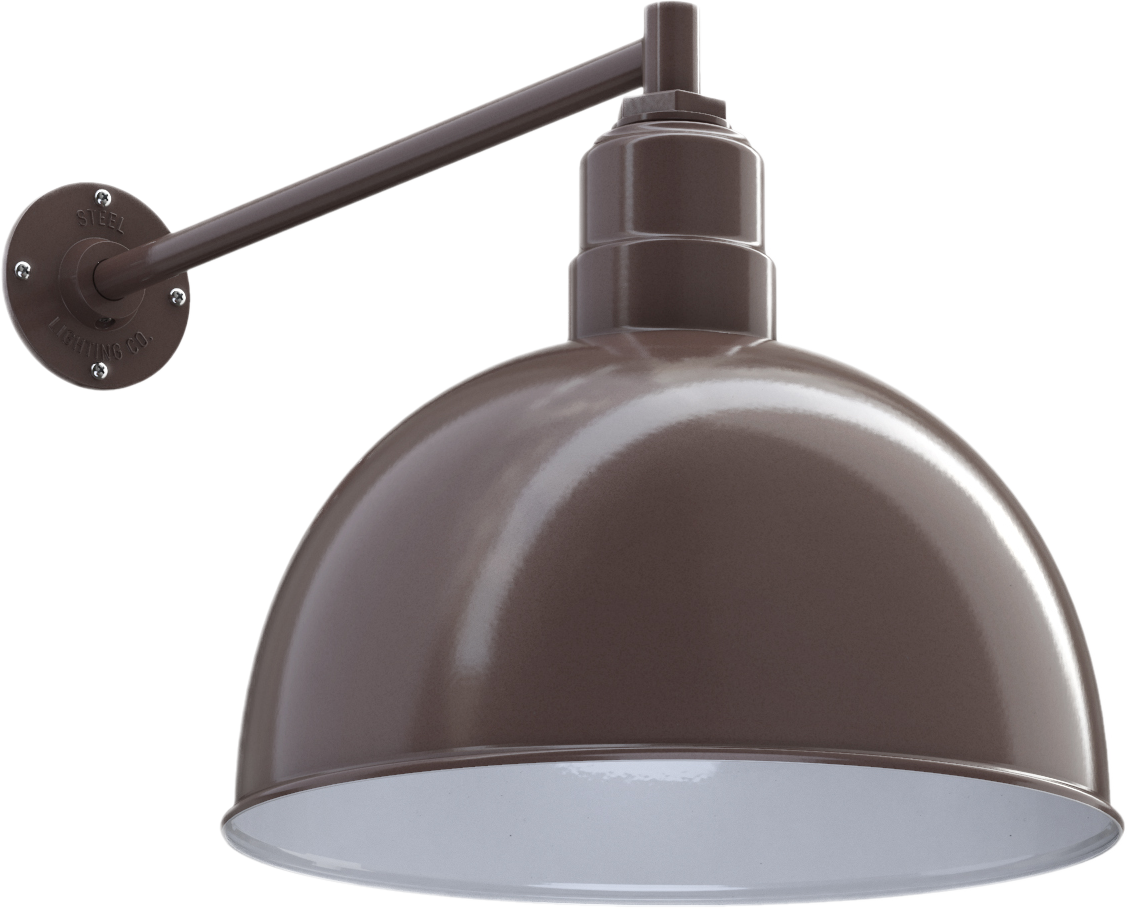 Hollywood Bowl Color Dark Bronze Interior Color White with a 20" Straight Arm