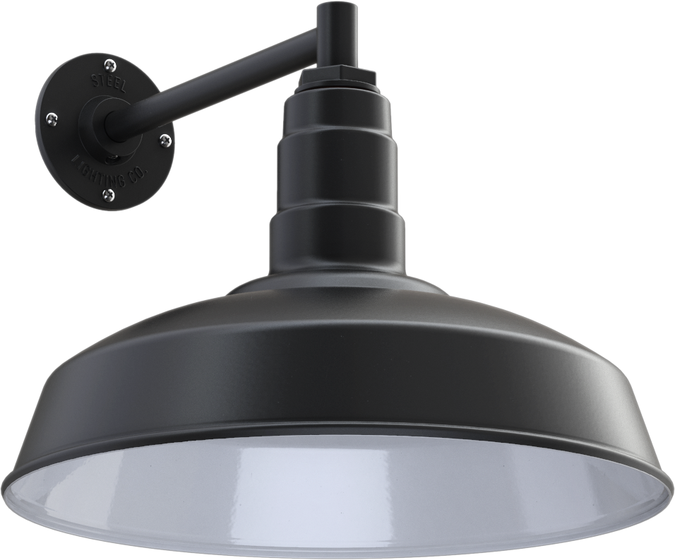 Gardena Color Matte Black Interior Color White with a 11" Straight Arm