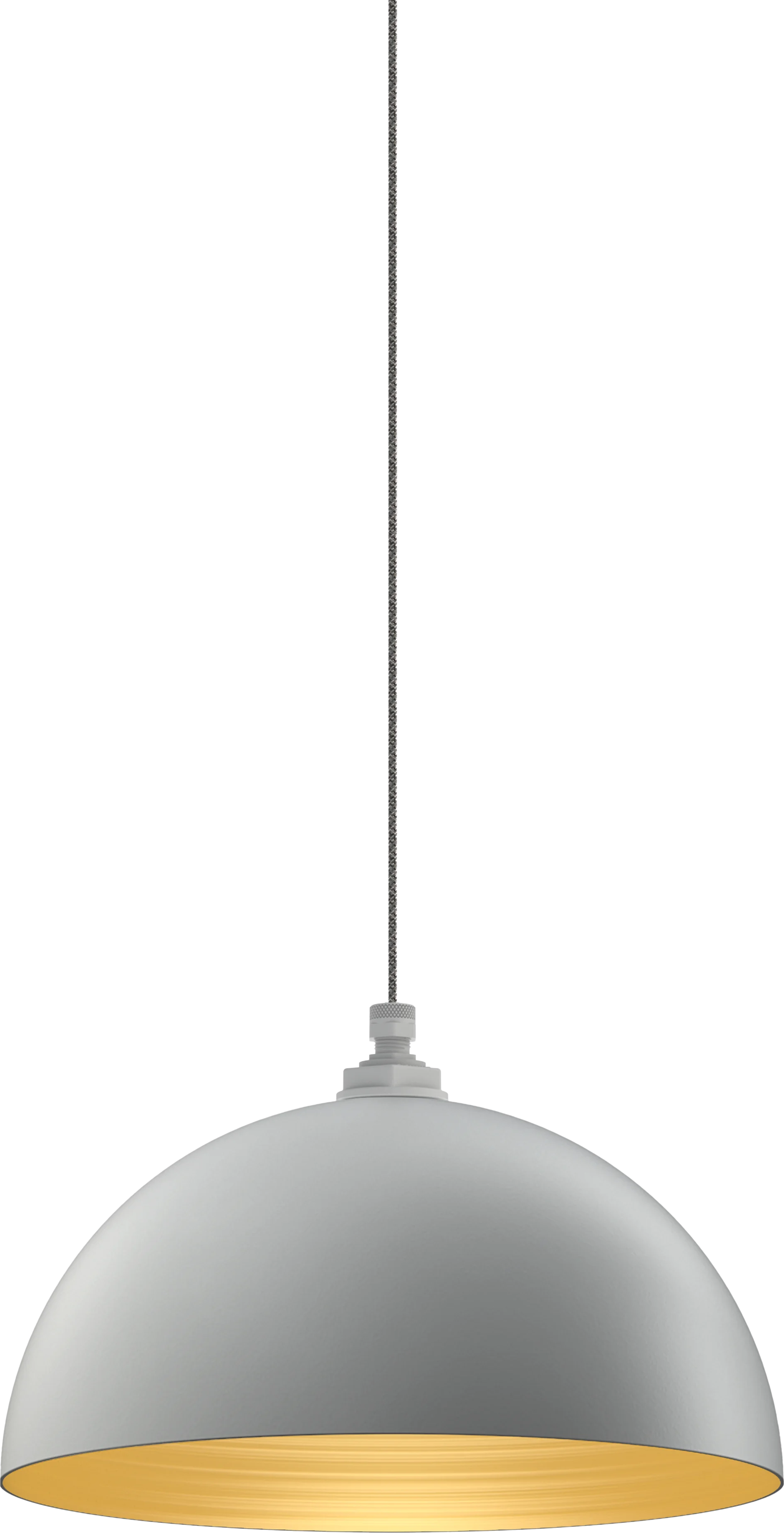Beverly Color Modern Gray Interior Color Brass with a 4 ft Gray Tweed Cloth Cord