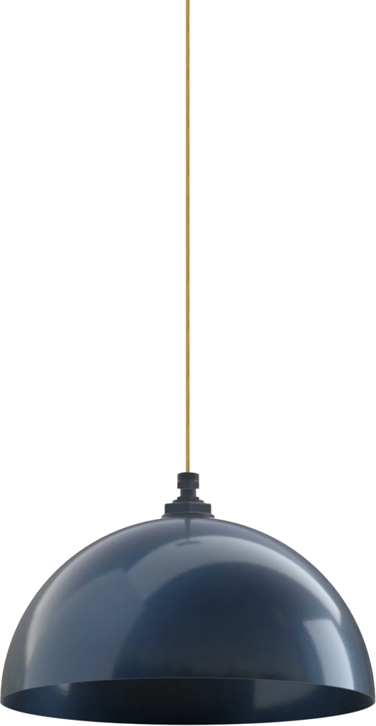 Brentwood Color Gray Blue Interior Color Gray Blue with a 4 ft Gold Cloth Cord
