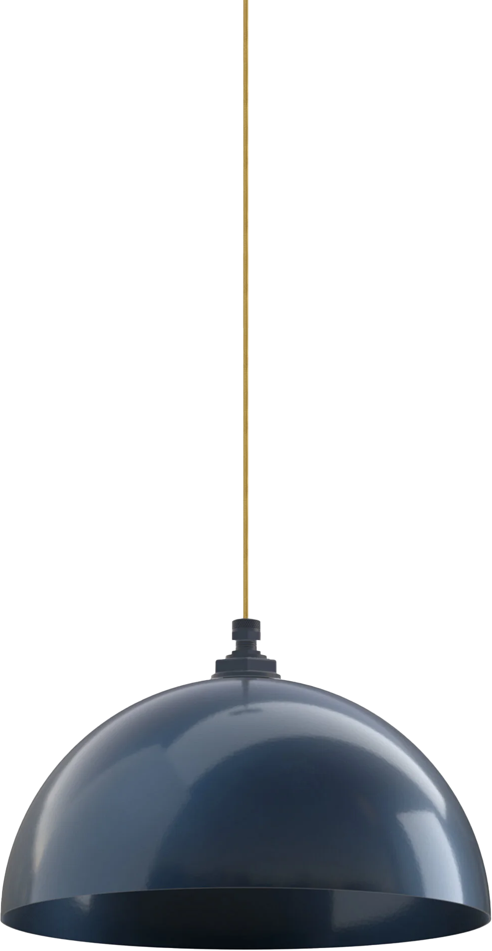 Brentwood Color Gray Blue Interior Color Gray Blue with a 4 ft Gold Cloth Cord
