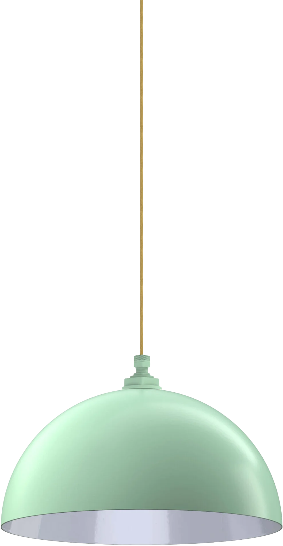 Brentwood Color Mint Green Interior Color White with a 4 ft Gold Cloth Cord
