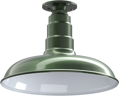 Malibu Color Hunter Green Interior Color White with a Flush Mount