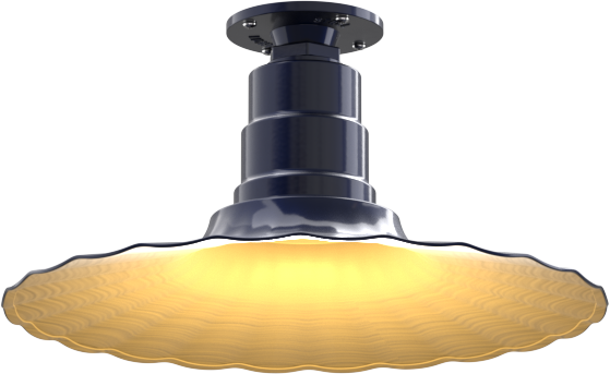 Eagle Rock Color Navy Blue Interior Color Brass with a Flush Mount