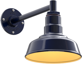 Hawthorne Color Navy Blue Interior Color Brass with a 11" Straight Arm