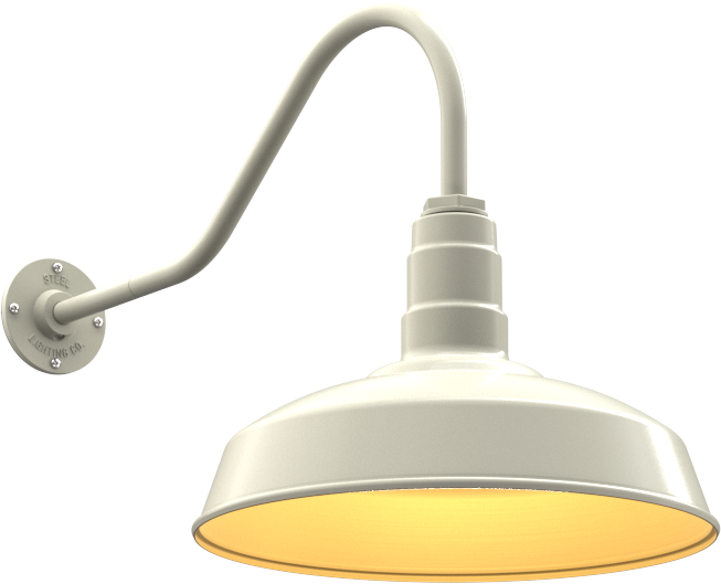 Gardena Color Cream Interior Color Brass with a 23" Gooseneck