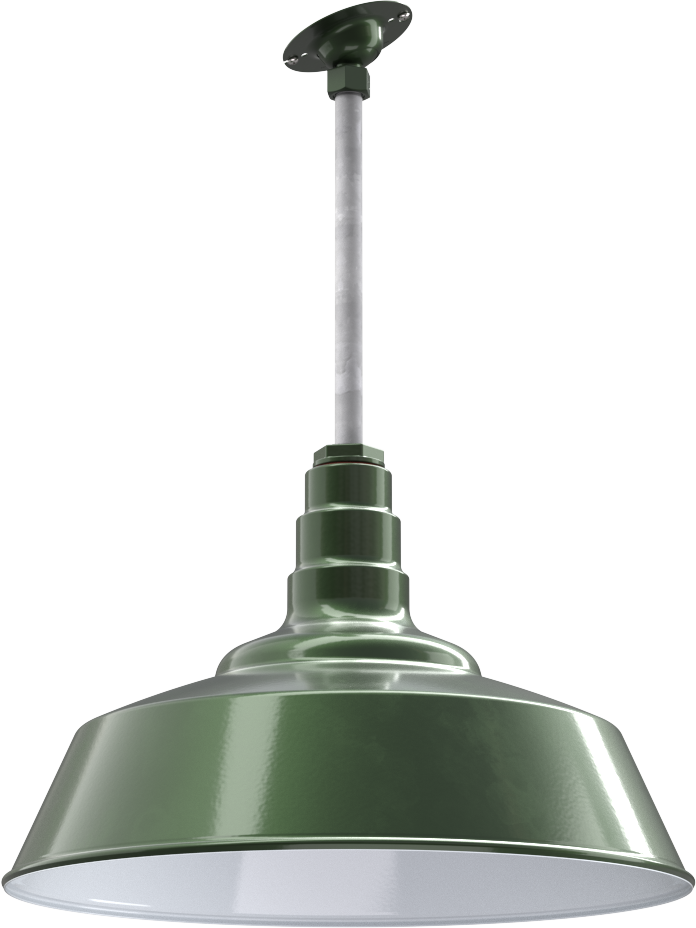 Manhattan Color Hunter Green Interior Color White with a 12" Sloped Stem