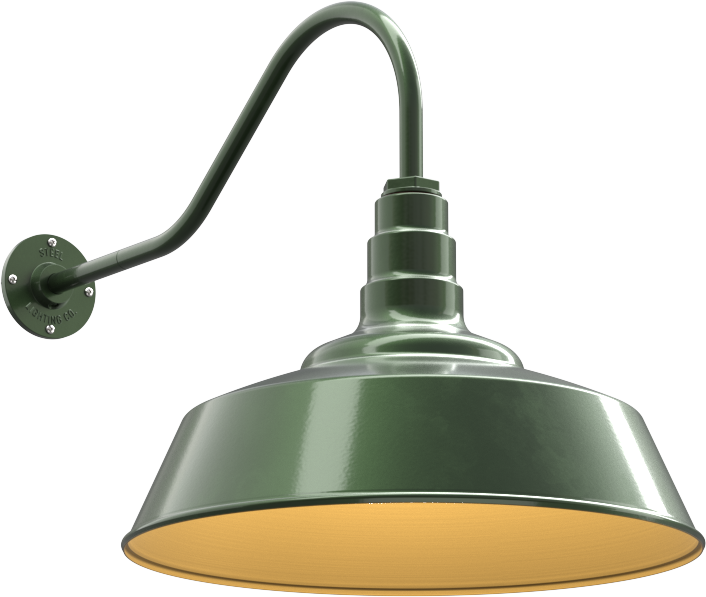 Redondo Color Hunter Green Interior Color Brass with a 23" Gooseneck